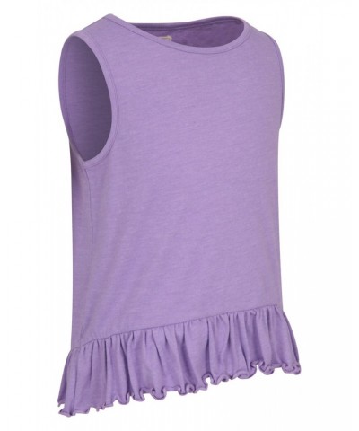 Kids Frill Hem Tank Top Lilac $8.00 Tops