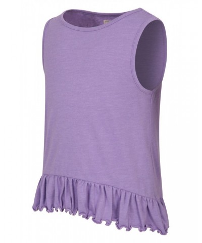 Kids Frill Hem Tank Top Lilac $8.00 Tops