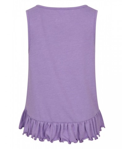 Kids Frill Hem Tank Top Lilac $8.00 Tops