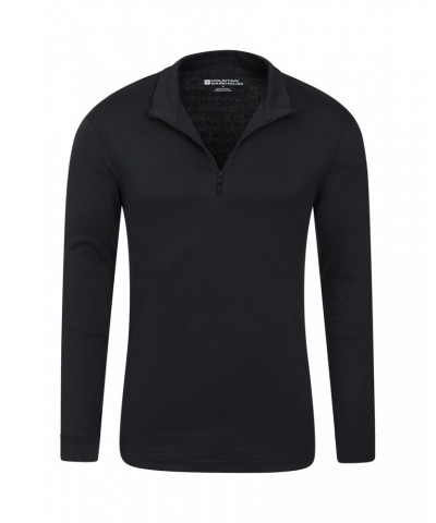 Meribel Mens Zip Neck Top Black $12.87 Thermals