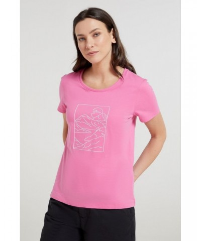 Valley Womens Loose Fit Organic T-Shirt Pink $12.99 Tops