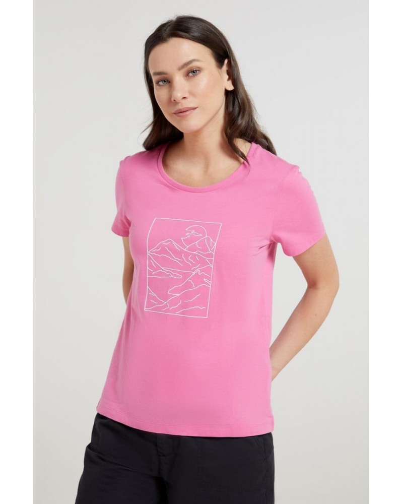 Valley Womens Loose Fit Organic T-Shirt Pink $12.99 Tops