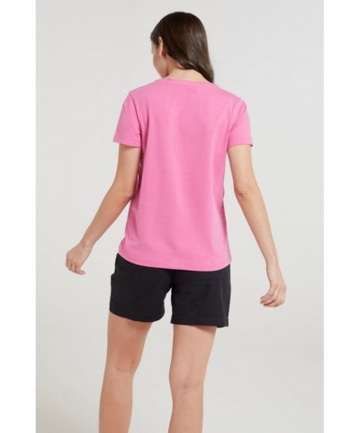 Valley Womens Loose Fit Organic T-Shirt Pink $12.99 Tops