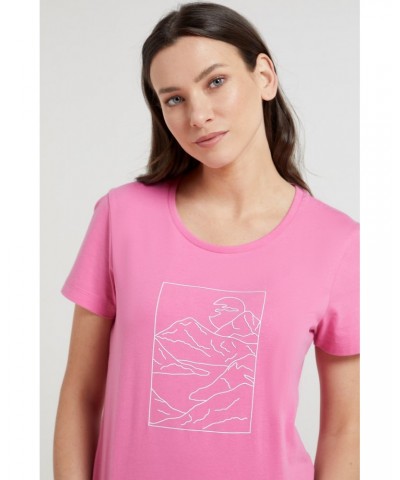 Valley Womens Loose Fit Organic T-Shirt Pink $12.99 Tops