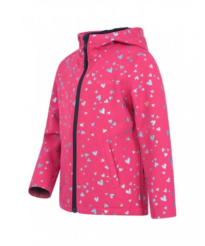 Exodus Kids Printed Water Resistant Softshell Bright Pink $15.07 Jackets