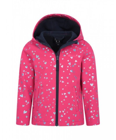 Exodus Kids Printed Water Resistant Softshell Bright Pink $15.07 Jackets