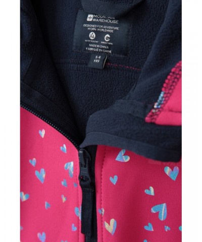 Exodus Kids Printed Water Resistant Softshell Bright Pink $15.07 Jackets