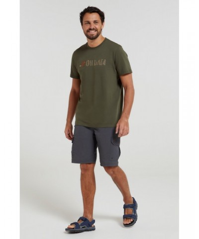 Oh Dam Mens Organic T-Shirt Dark Khaki $18.14 Tops