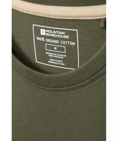 Oh Dam Mens Organic T-Shirt Dark Khaki $18.14 Tops