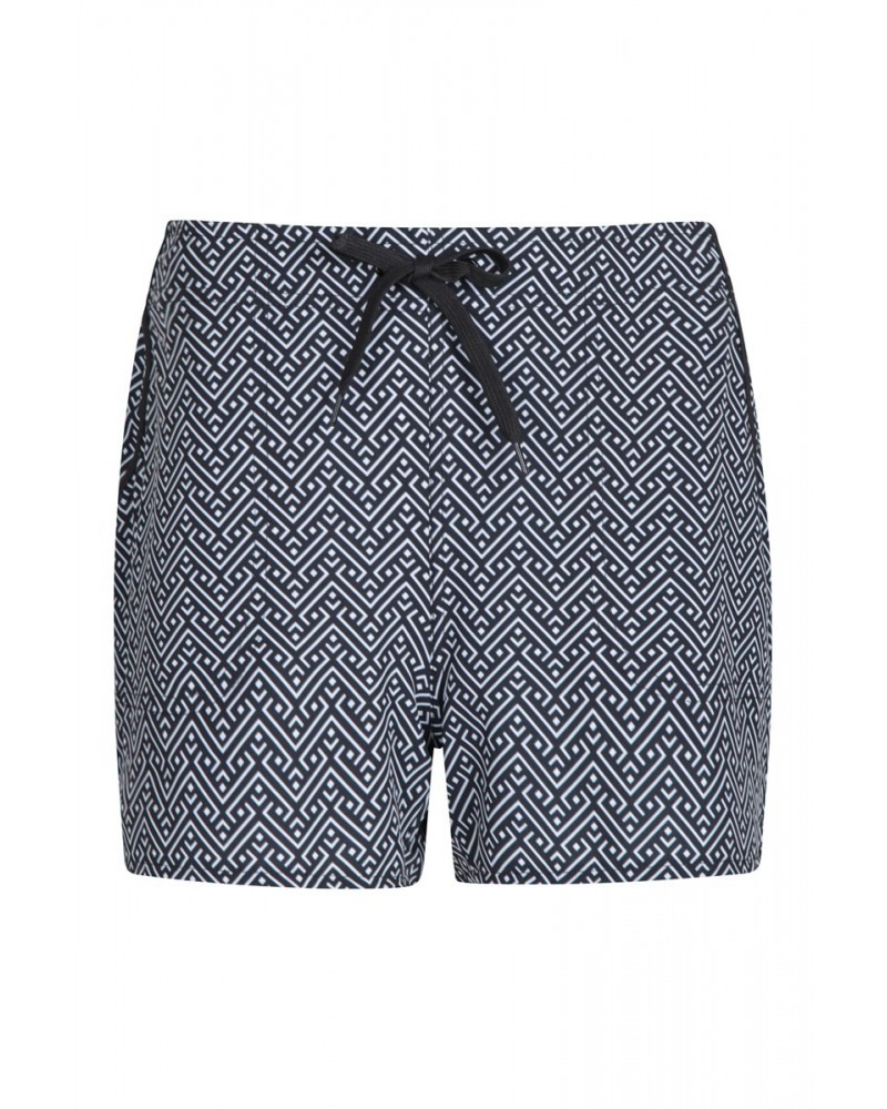 Patterned Womens Stretch Boardshorts - Short Monochrome $19.46 Pants