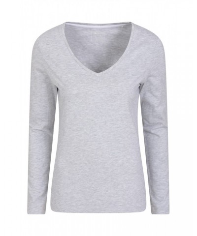 Eden Womens Organic V-Neck T-Shirt Multipack Grey $17.69 Tops