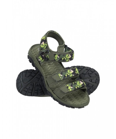 3-Strap Kids Sandals Khaki $21.82 Footwear