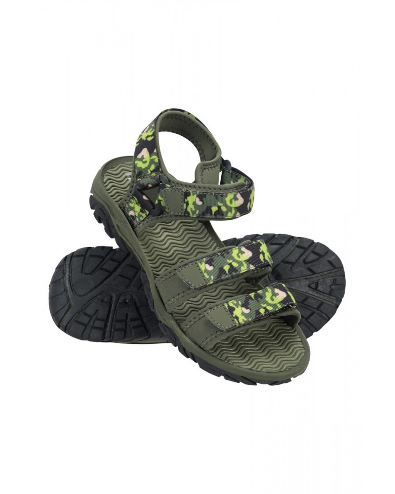 3-Strap Kids Sandals Khaki $21.82 Footwear