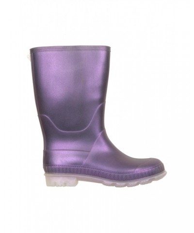 Plain Kids Rain Boots Purple $14.84 Footwear