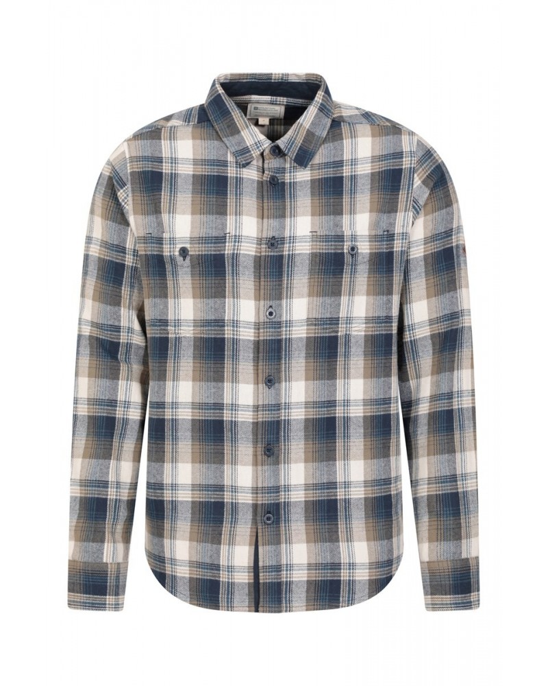 Lumberjack Flannel Long Sleeve Mens Shirt Khaki $17.39 Tops