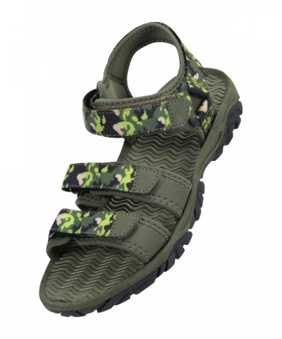 3-Strap Kids Sandals Khaki $21.82 Footwear