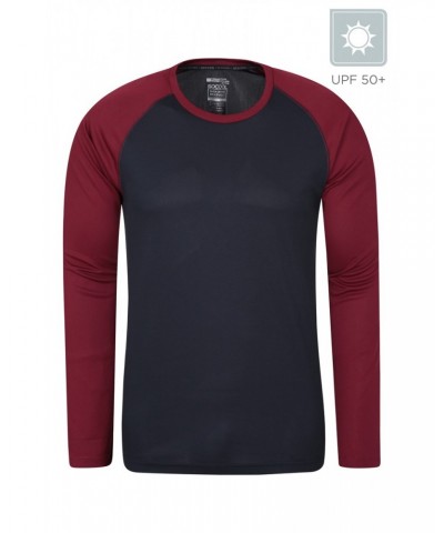 Endurance Mens Long Sleeved Top Dark Red $12.31 Active