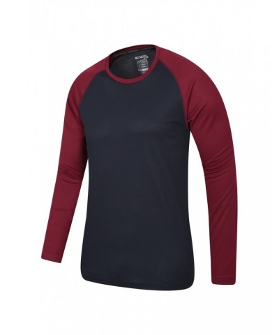 Endurance Mens Long Sleeved Top Dark Red $12.31 Active