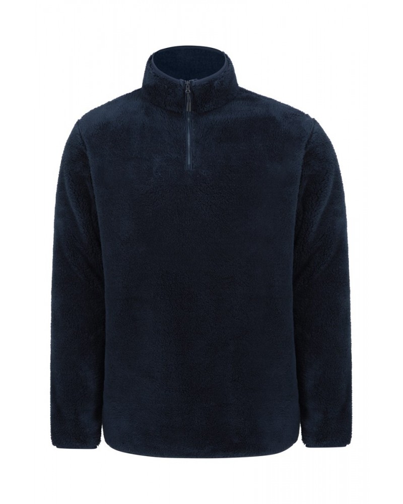 Palmas Mens Half-Zip Fleece Navy $15.29 Fleece