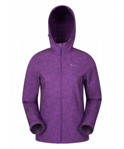 Exodus Womens Printed Water Resistant Softshell Purple $32.20 Jackets