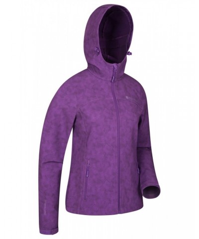 Exodus Womens Printed Water Resistant Softshell Purple $32.20 Jackets