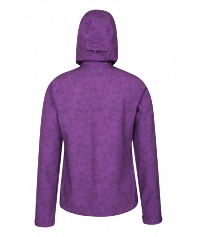 Exodus Womens Printed Water Resistant Softshell Purple $32.20 Jackets