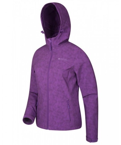 Exodus Womens Printed Water Resistant Softshell Purple $32.20 Jackets