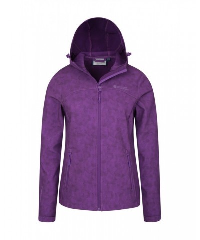 Exodus Womens Printed Water Resistant Softshell Purple $32.20 Jackets