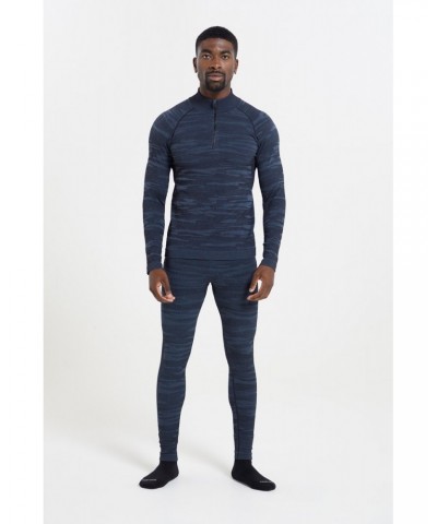 Alpine Mens Base Layer Top Blue Camo $14.24 Active