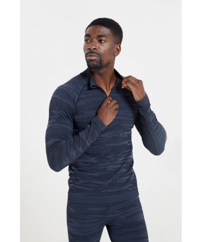 Alpine Mens Base Layer Top Blue Camo $14.24 Active