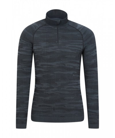 Alpine Mens Base Layer Top Blue Camo $14.24 Active