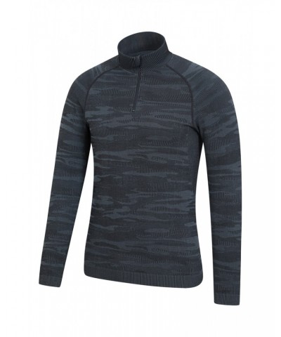 Alpine Mens Base Layer Top Blue Camo $14.24 Active