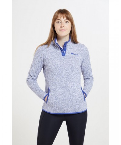 Idris II Womens Button Neck Fleece Lilac $13.53 Fleece