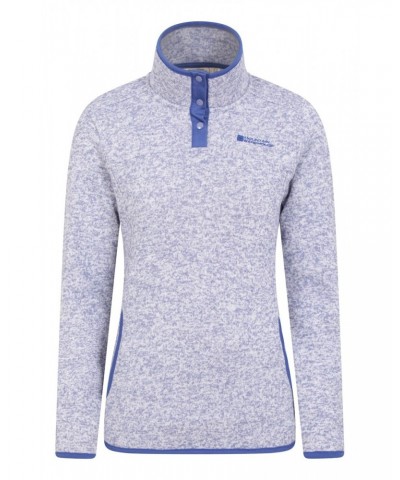 Idris II Womens Button Neck Fleece Lilac $13.53 Fleece