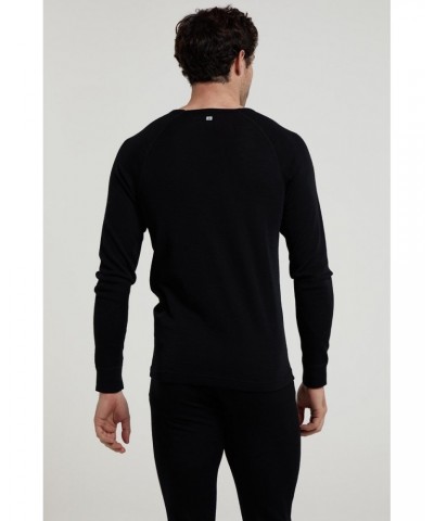 Merino Mens V Neck Base Layer Black $20.51 Thermals