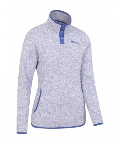 Idris II Womens Button Neck Fleece Lilac $13.53 Fleece