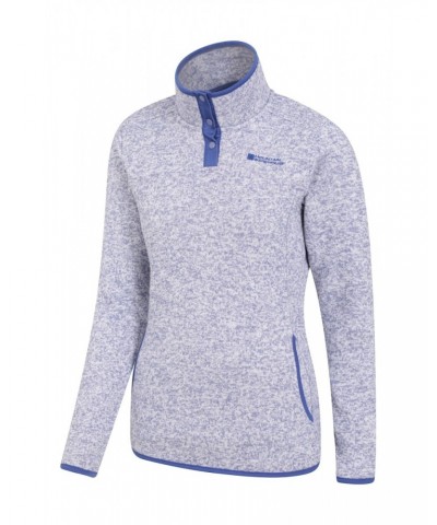 Idris II Womens Button Neck Fleece Lilac $13.53 Fleece