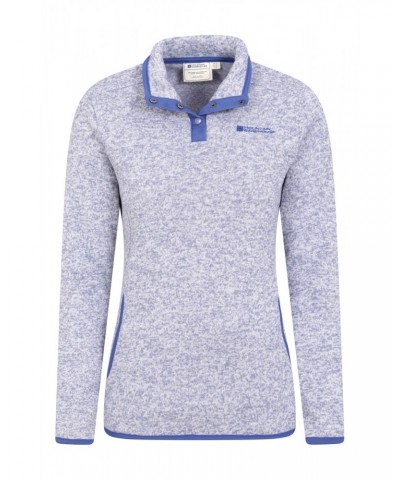 Idris II Womens Button Neck Fleece Lilac $13.53 Fleece