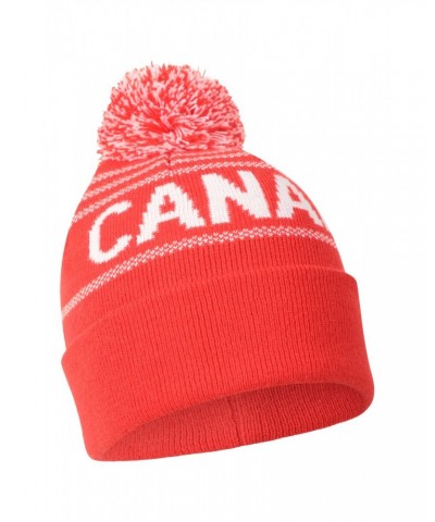 Canada Mens Pom Beanie Red $9.35 Accessories