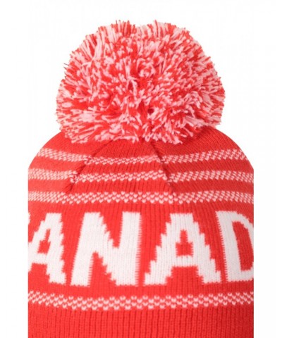 Canada Mens Pom Beanie Red $9.35 Accessories