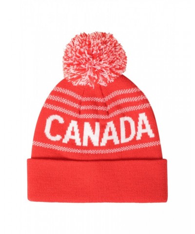 Canada Mens Pom Beanie Red $9.35 Accessories