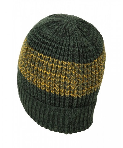 Two-Tone Melange Mens Thermal Beanie Green $14.99 Accessories