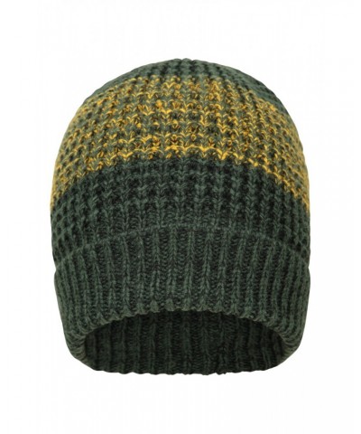 Two-Tone Melange Mens Thermal Beanie Green $14.99 Accessories