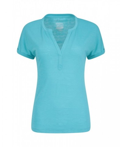 Skye Quick-Dry Womens Slub T-Shirt Blue $13.74 Tops