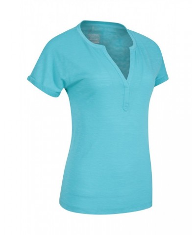 Skye Quick-Dry Womens Slub T-Shirt Blue $13.74 Tops