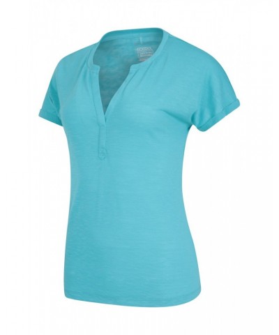 Skye Quick-Dry Womens Slub T-Shirt Blue $13.74 Tops