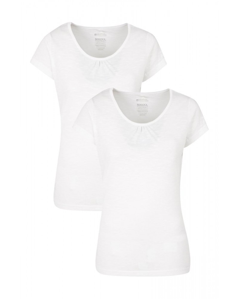 Agra Quick-Dry Womens T-Shirt - 2 Pack White $17.15 Tops