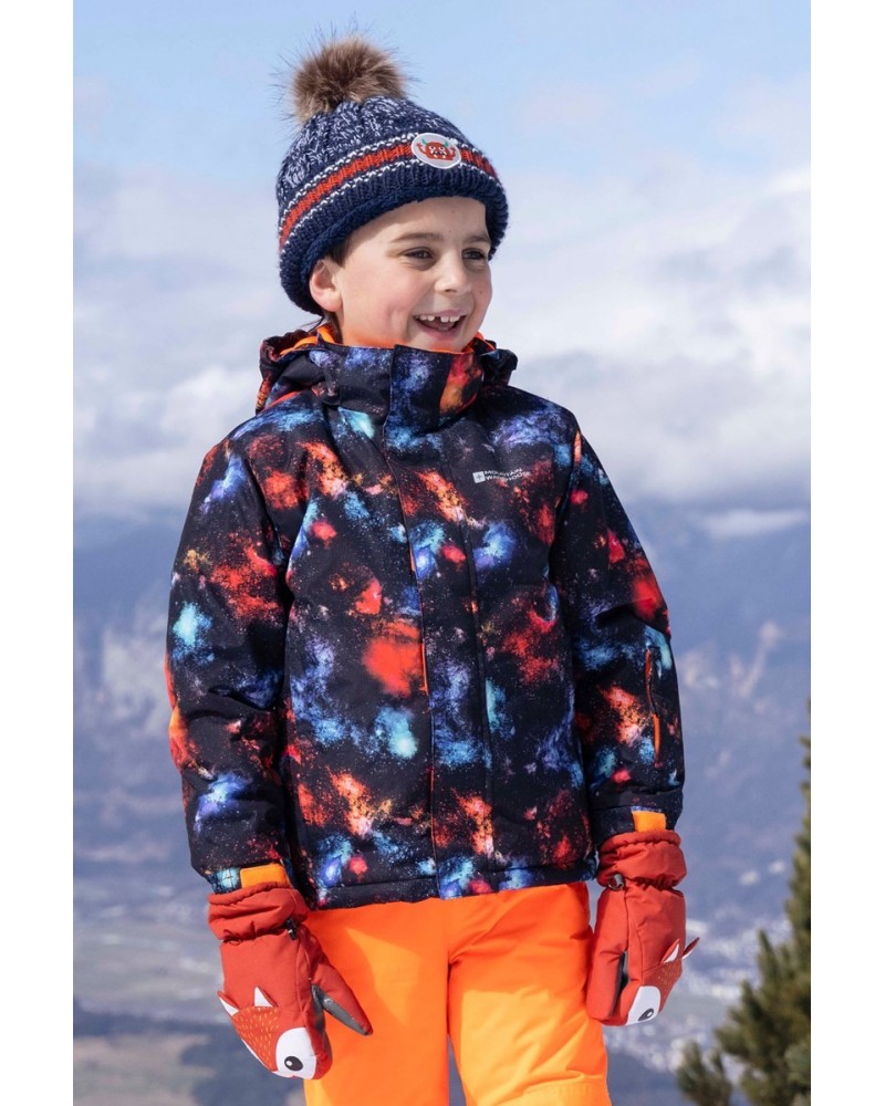 Raptor Printed Kids Snow Jacket Spacey Midnight $26.54 Jackets