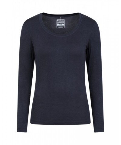 Keep The Heat Womens Round Neck Top 2-Pack Navy $21.59 Thermals