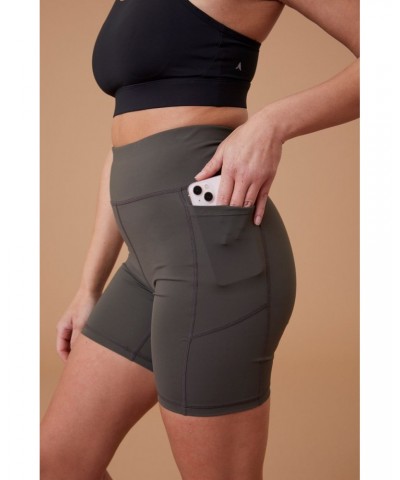 Womens 6 Inch Cycle Shorts Khaki $15.90 Active